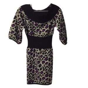 Marciano Girls Purple Cheetah Print Dress